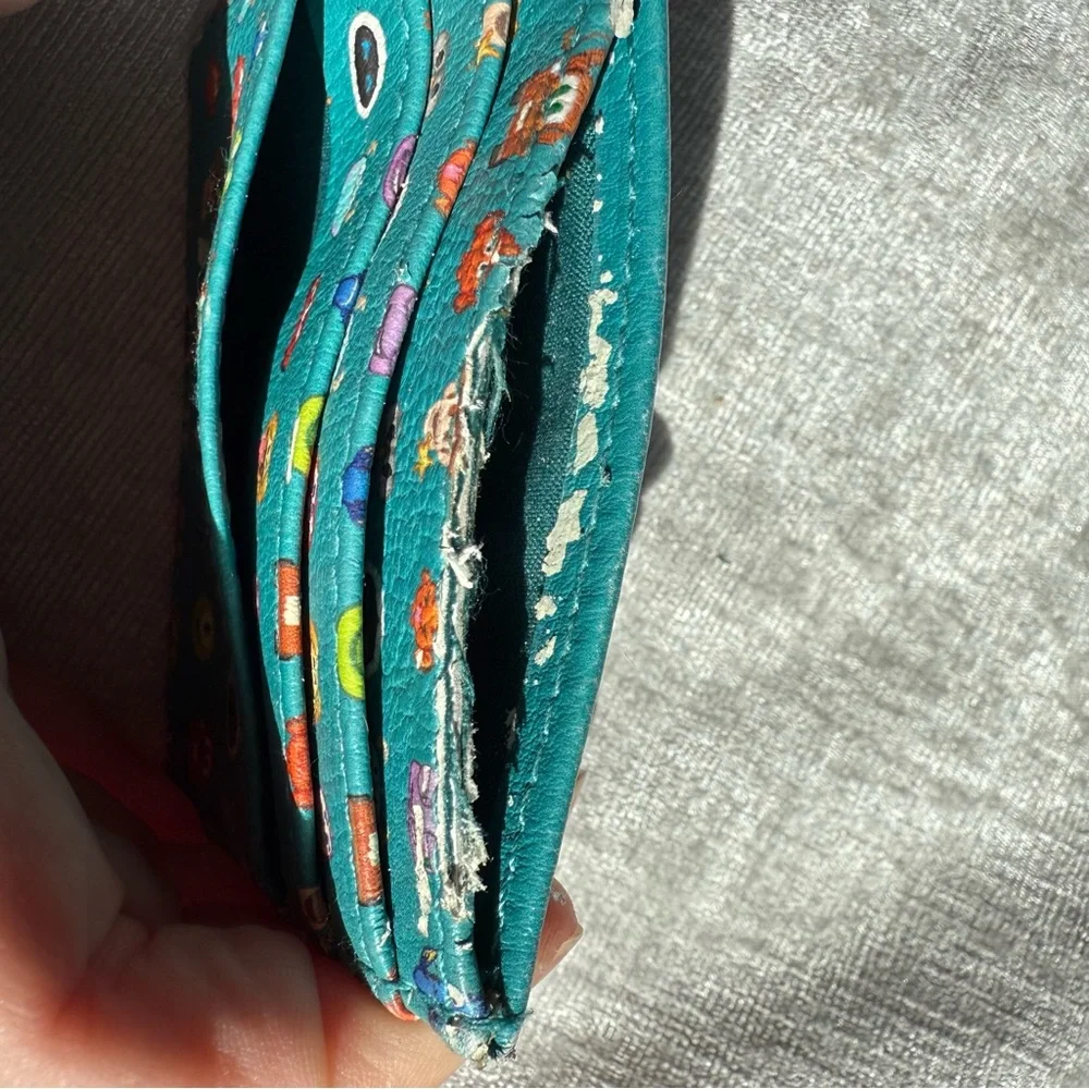 Disney Pixar Teal Character Print Wallet OS